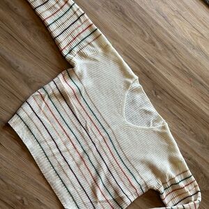 SHEIN Cream Striped Sweater